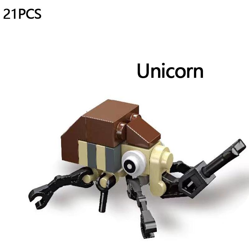 Mini Insect Series Building Block Ladybug Dragonfly Butterfly Snail Wasp Mantis Beetle Bricks Toys Christmas Gifts For Children