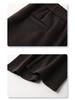 Women's High-Waist Khaki Wool Blend Flared Pants - 2024 Autumn/Winter Style