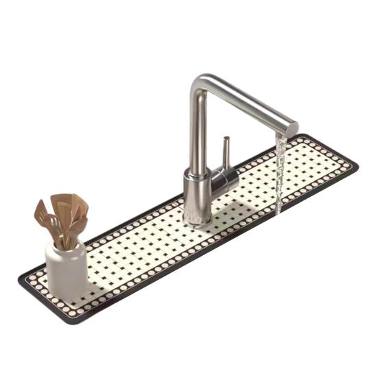 Kitchen Sink Drain Mat Super Absorbent Faucet Splash-Proof Table Mat Waterproof Foldable Bathroom Countertop Mat