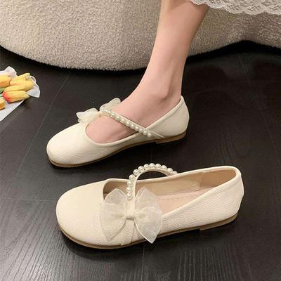 Fairy Wind Mary Jane Shoes Girl 2025 Spring and Autumn New Versatile Shallow Mouth Flat Bottom Matching Skirt Soft Sole Single Shoes