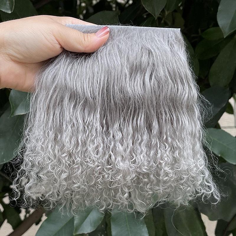 1 Adet Bebek Aksesuarları Moğol Kürk Koyun Derisi Yün Uzantıları Kıvırcık Doku Saç Sırası Kıvırcık Saç Uzantıları Sd Blyth Peruklar Saç