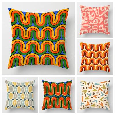 Nordic Fall Home Decor Autumn Throw Pillow Case Sofa Cushion Cover Modern 45x45cm 45*45 50x50 60x60cm 40*40 40x40 Geometry