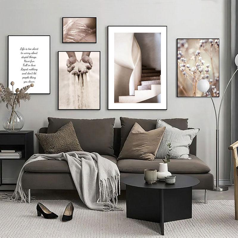 Reed Wild Plant Sand Nordic Posters And Prints Wall Art Canvas Painting Wall Pictures For Living Room Scandinavian Home Decor