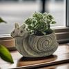 Animal Succulent Pots Cartoon Turtles/Snail/Hedgehog Plant Container Resin Planter for Indoor Cactus and Bonsais