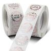 500pcs Rose Gold Merry Christmas Stickers 1 Inch Self-adhesive Holiday Stickers For Christmas Decors Wedding Party Cards Label