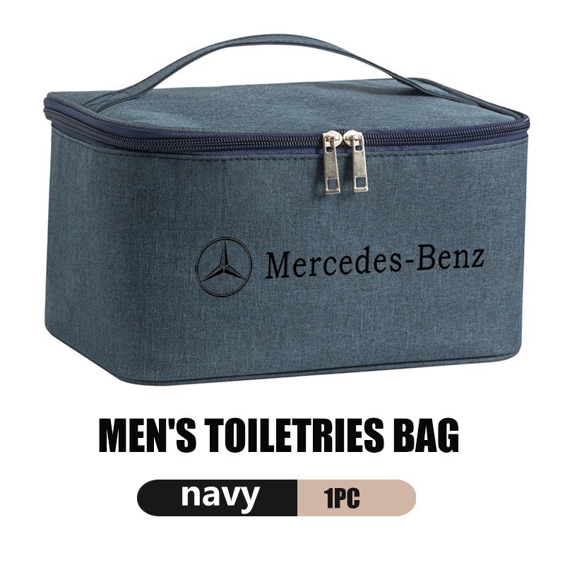 For Benz Men Makeup Bag Make Up Case Bathroom Toiletry Pouch Storage Accessories AMG VIANO GLB GLC W108 W124 W126 W169 W176 GLE
