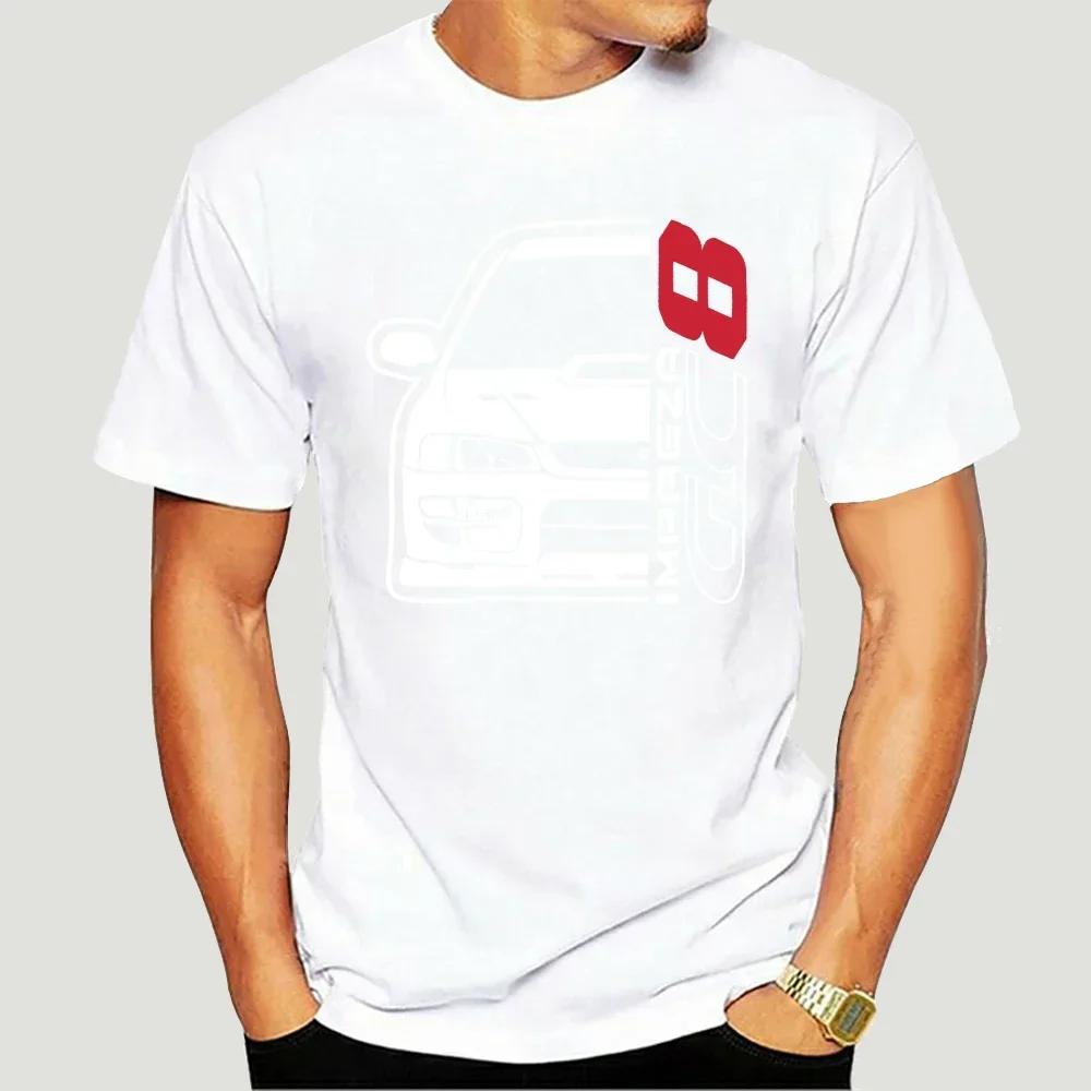 New Men T Shirt Fashion Men Brand Fitness Slim Fit Japan Car Impreza Gc8 T-Shirt Printing Shirt Men Cotton Tees Streetwear 3511X