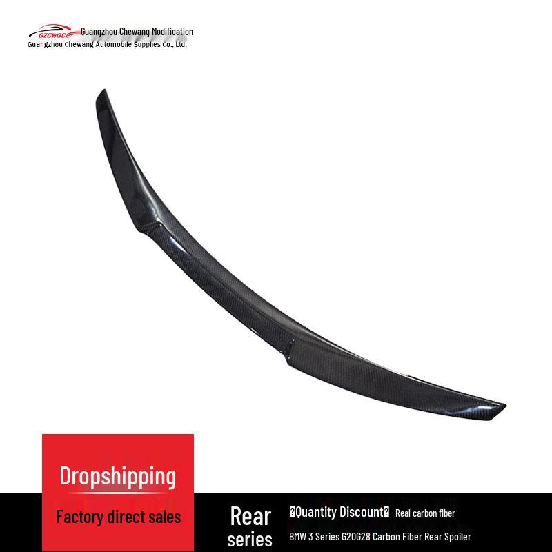 G20/G28 3 Series Carbon Fiber Rear Wing Spoiler - Punch-Free Installation