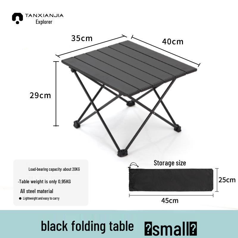 Explorer Lightweight Folding Camping Table - Portable Roll-Up Design, Ultra-Light Carbon Steel, Ideal for Self-Driving Tours
