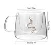 Transparent Coffee Mug 200ml Espresso Cup Drinkware Double Wall Glass  Cocktail Vodka