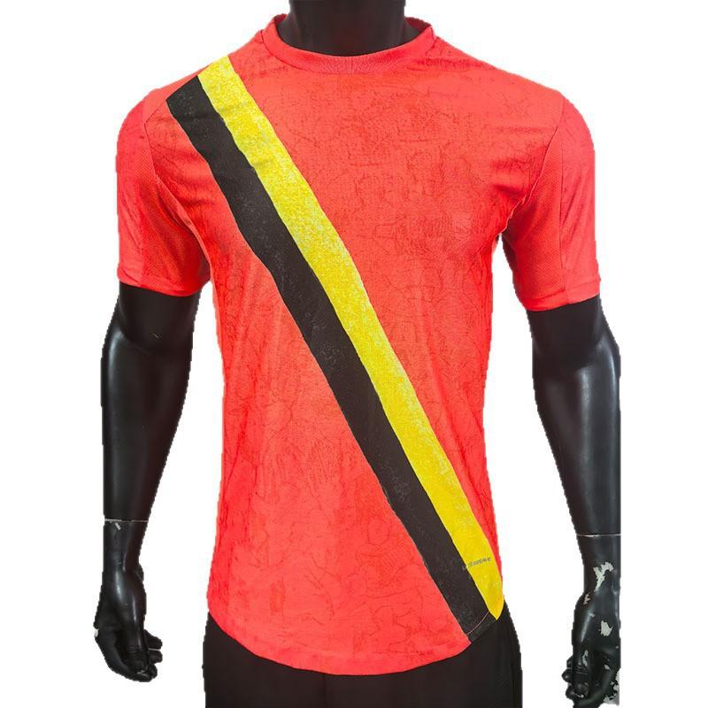 Mens Bamboo Fiber Soccer Jersey Orange Edition Manchester City Fan Shirt Short Sleeve Sportswear
