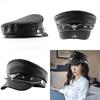 Contemporary Militaries Cap With Bullhead Rivet Chain Design Breathable Adjustable Outdoor Hat for Women Girls
