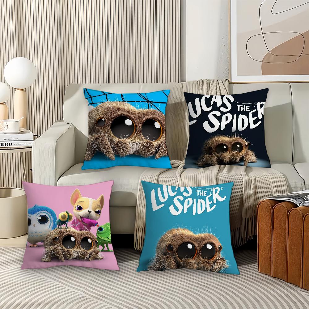 Cartoon L-Lucas Die S-Spinne Kissenbezug Büro Kissen Geeignet für Sofa Auto Schlafzimmer Dekorative Kissenhülle