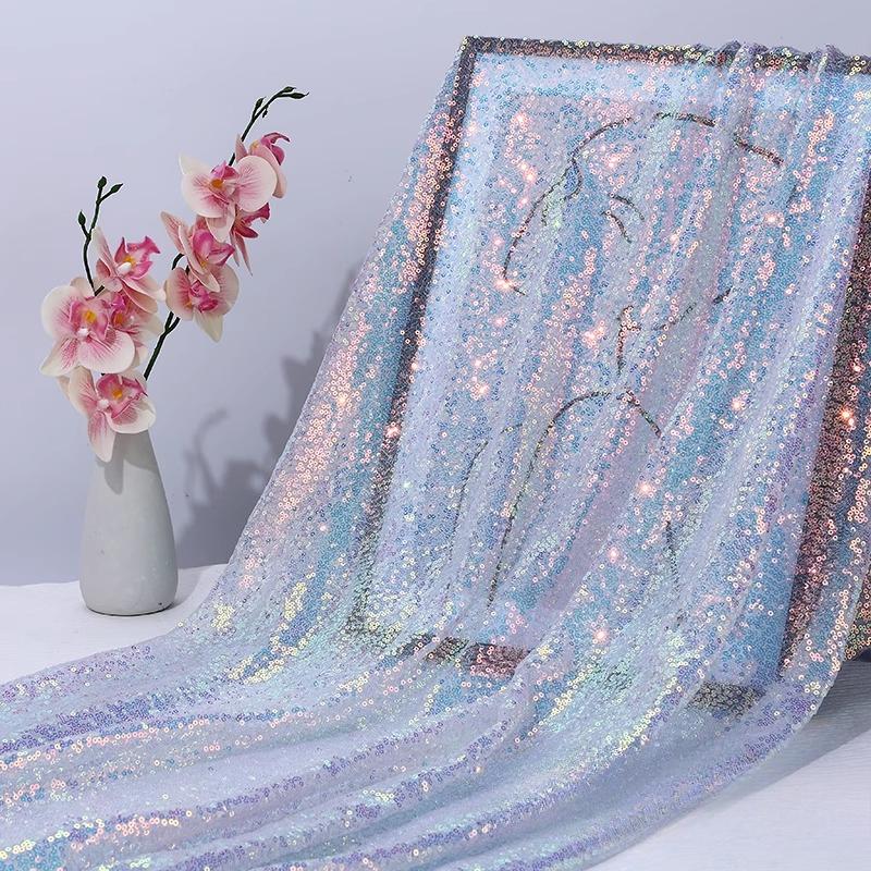 Tkaniny cekinowe i zagęszczone tkaniny siatkowe 100x150cm są używane do odzieży bankietowej, dekoracji scenicznych i tkanin DIY do sesji zdjęciowych