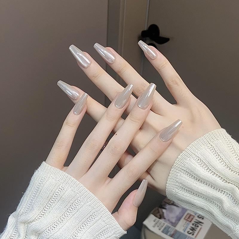 

Chic Cat Eye Nail Art Set: High-End Handmade Autumn/Winter Manicure with Light Luxury Wearable Nail Pieces. Handmade Nails XS 10 Pieces/Bag