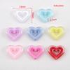 Transparent Multi Color Heart Shape Beads Bracelet Spacer Acrylic Hollow Love Charms Necklace Bracelet DIY Jewelry Accessories
