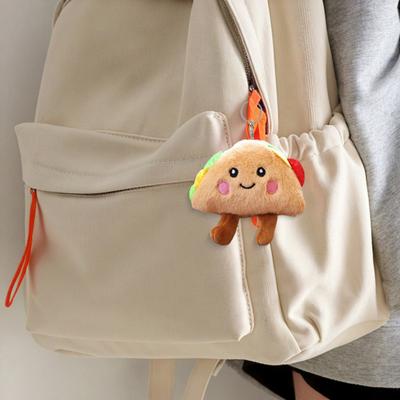 Doll Pendant Keychain Cartoon Style Sandwich Plush Keyring Car Key Holder Pendant Backpack Accessories