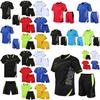 Running Sports Men Suit Quickdrying Short Sleeve Shirts Summer Gym Shorts