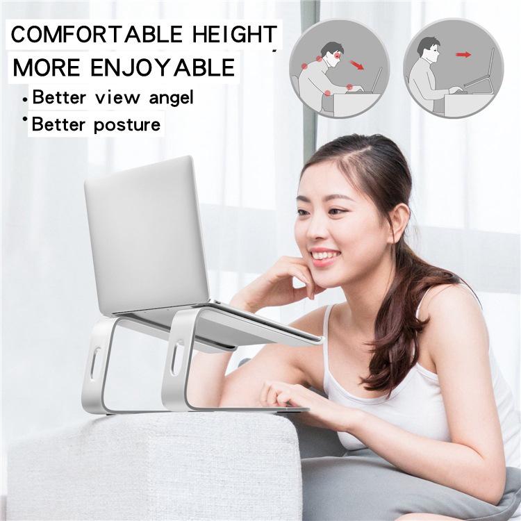 M-Shaped Laptop Cooling Stand with Desktop Riser