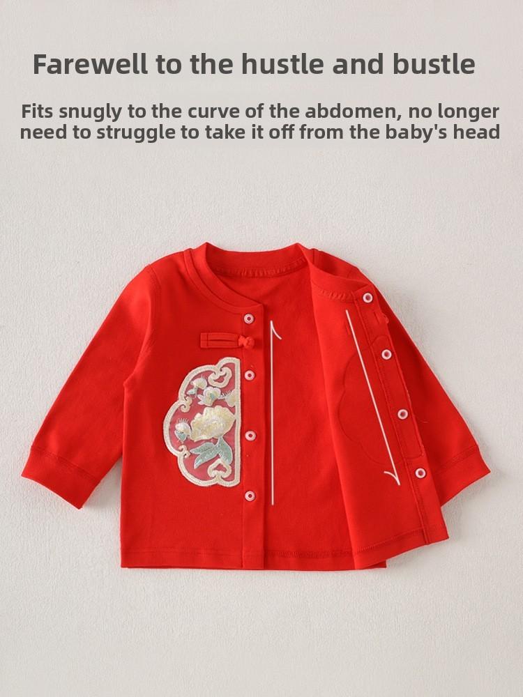 Baby Newborn Cotton Pajama Set With Breathable Fabric For Spring And Autumn Comfort