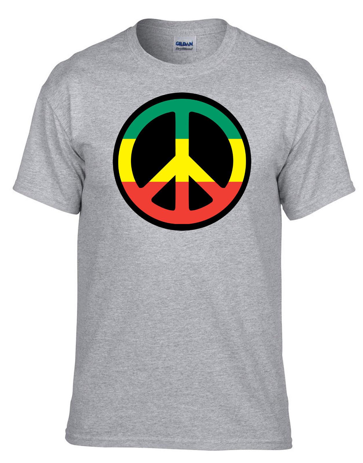 26 Peace Jamaica Reggae Rules Grey T-Shirt -134_Grey- Unisex T-Shirt XXL