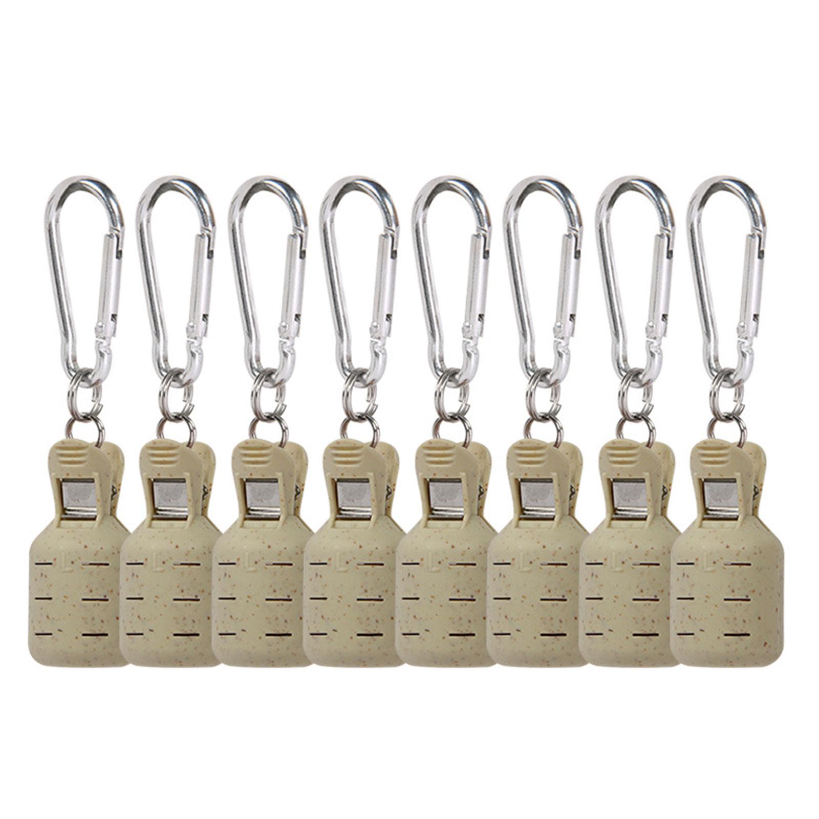 8Pcs Squid Jig Baits Protector Portable Squid Jig Hook Cover with Carabiner for Fishing Lures Baits Hook Tackle L