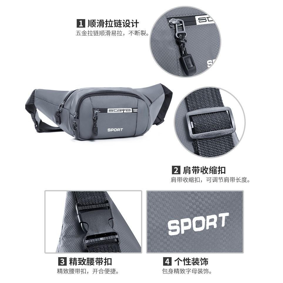 New Waterproof Large-capacity Casual Fanny Pack Men's Fashion Versatile Breast Bag Cashier Change Bag Mobile Phone Bag Messenger Bag
