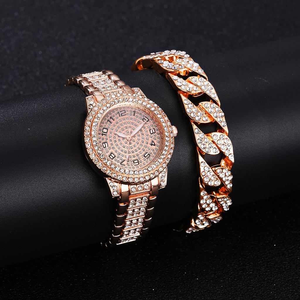 

Fashion Woman Watch Luxury Rhinestone Watches Bracelet Ladies Quartz Watches Rose Gold Women Wristwatches Relogio Feminino