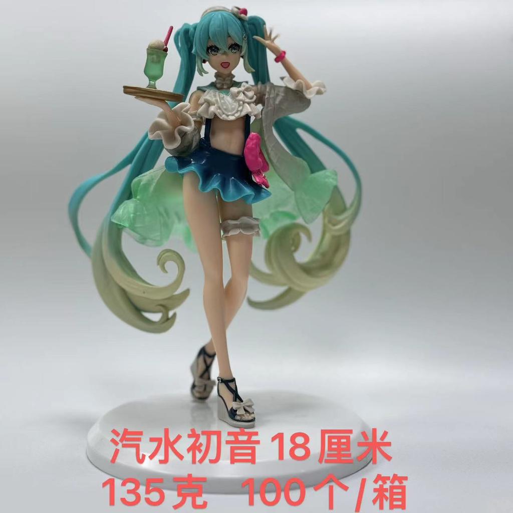 18CM Anime Hatsune Miku Figure Sweet Sweets Melon Soda Float Standing Figure Cute Toy Gift Collection Aciton Figure PVC Doll