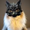 Fox Masque Plastic Fox Cat Animal Cosplay Half Face Masque for Halloween Masquerade Party Costume Accessory