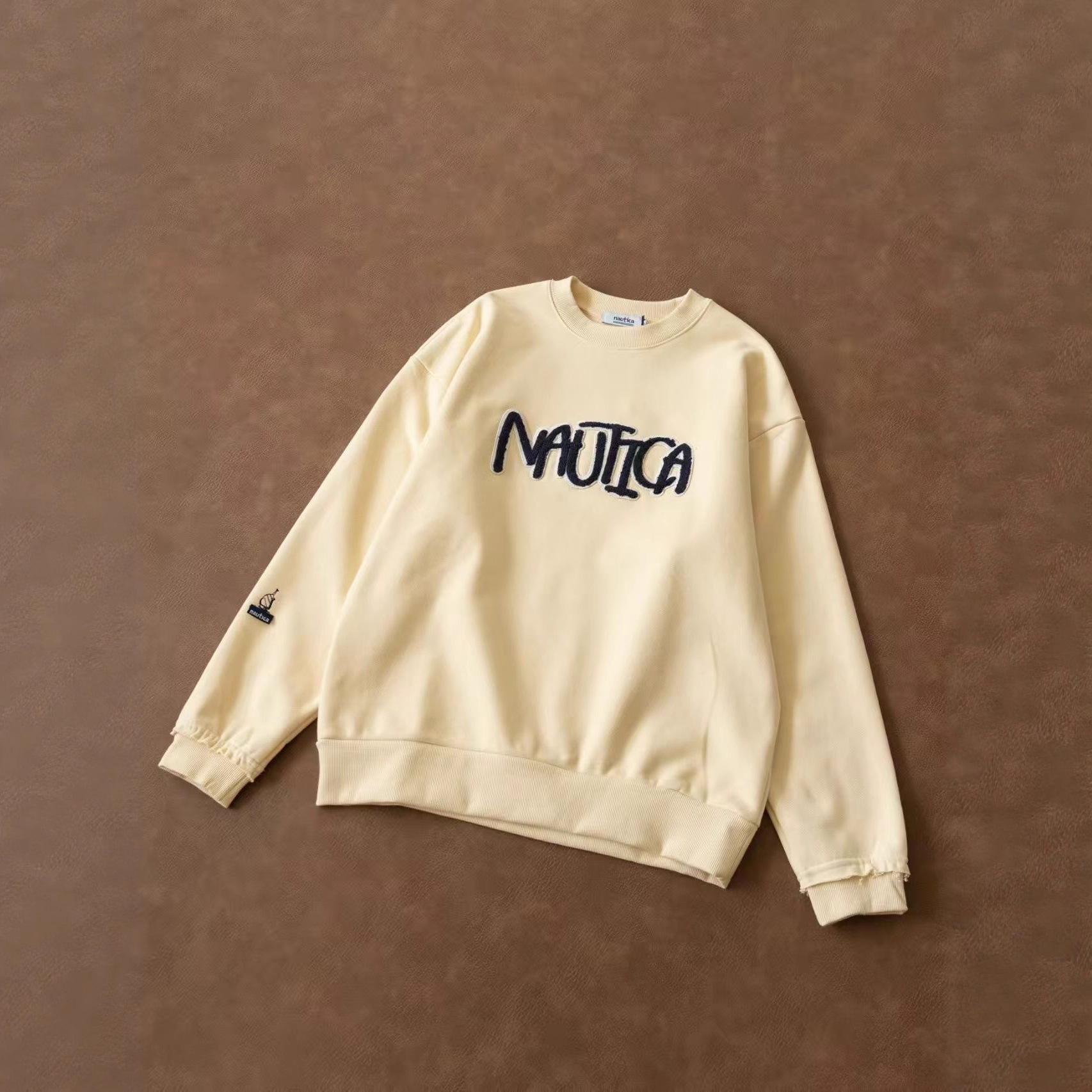 

Cai Xukun Nautic White Sail Unisex Hoodie: Japanese Embroidery, Heavyweight, Classic Round Neck Medium бежевий