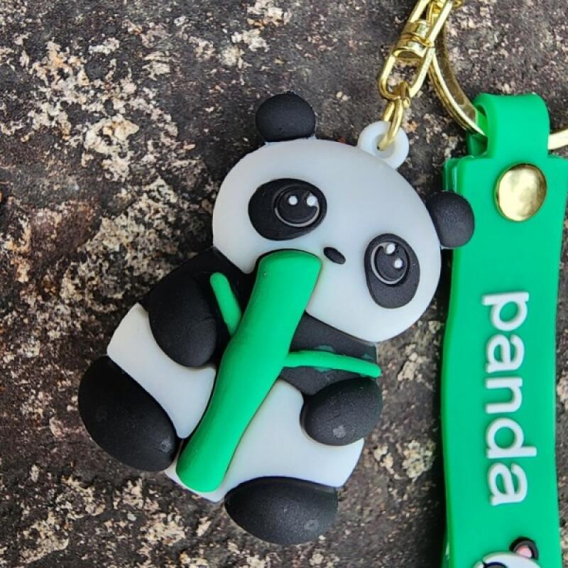 Bamboo Panda Keychain Panda Keyring Group Gift