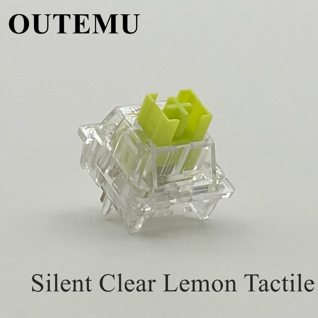 Tastiera Meccanica Outemu Silent Switch Crystal Clear PeachV3 LemonV3 5Pin Lineare Tattile Switch Mute Guscio Trasparente Lubrificato