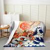 Japanese Ukiyoe Theme Flannel Fleece Throw Blanket MulticolorAll Season Warm Soft 3D Printed Patterns Unisex Japanese