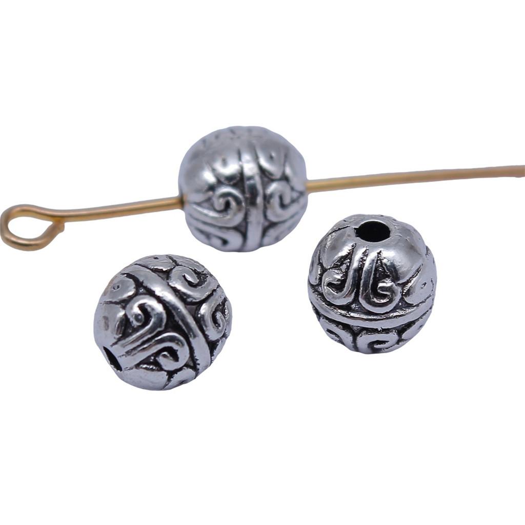 Floral Edge Spacer Beads Ornate Metal Small Hole Charms For Bohemian Beading Supplies