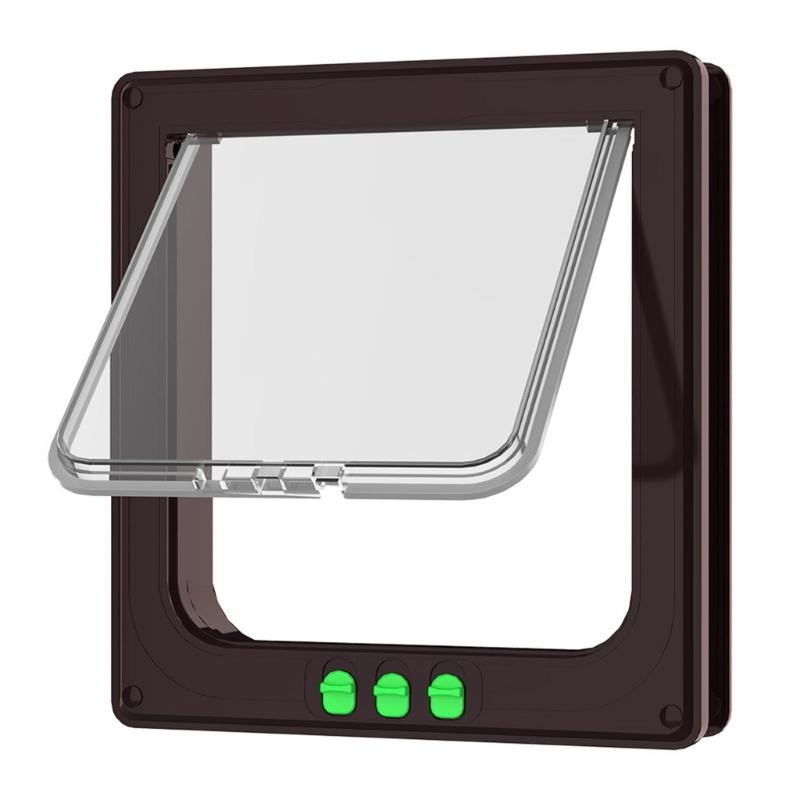 Cat Door Flap Entry and Exit Locking Cover Door/Window Mounted Clear Flap Get-in-whenever Upgraded Door