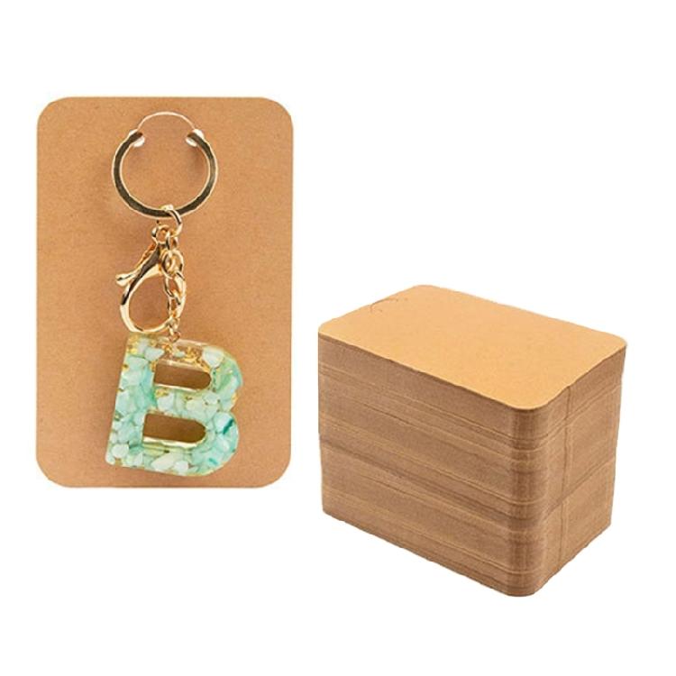 50pcs Keyring Card Jewelry Packaging Supply Jewelry Keychain Holder Card Selling