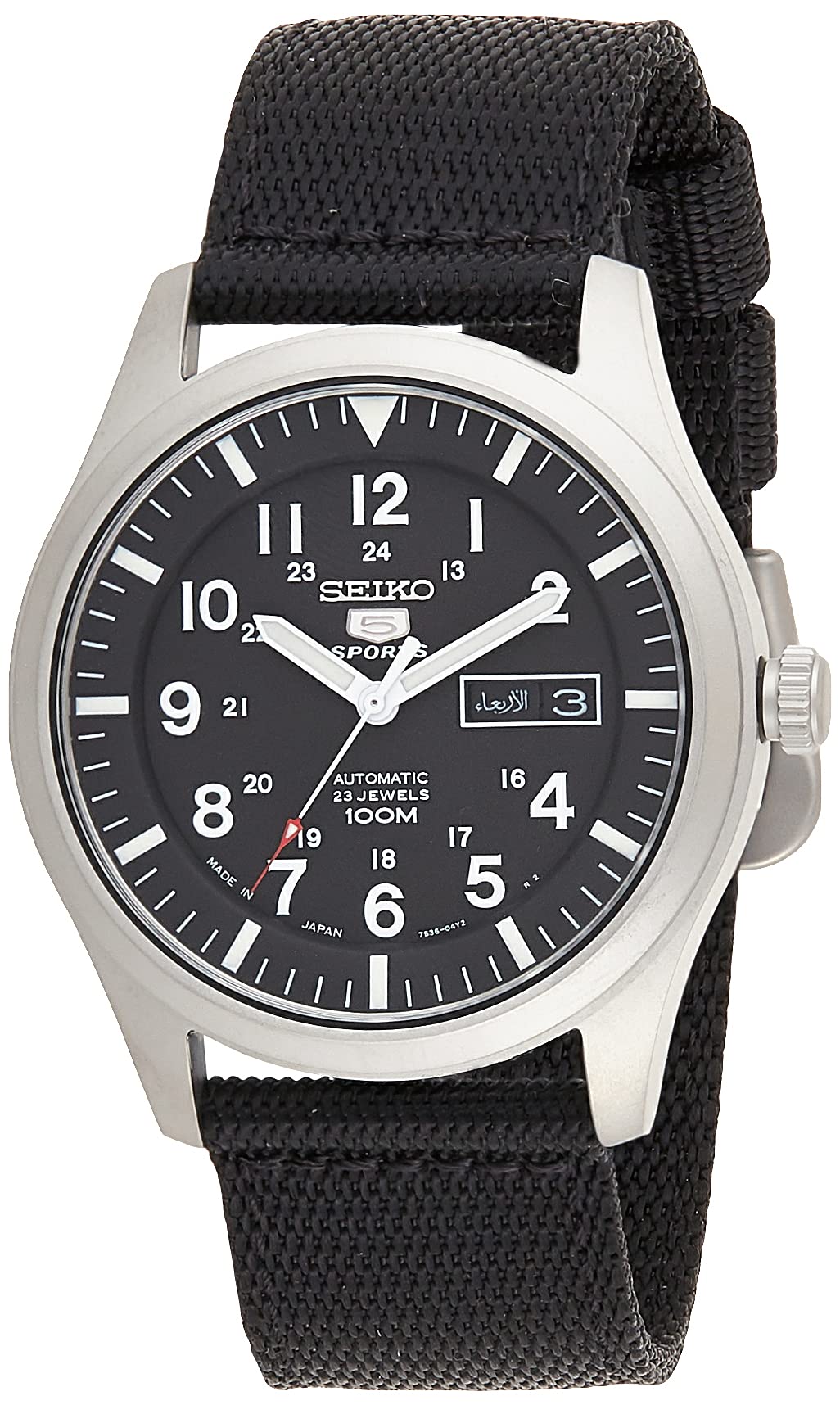 

SEIKO 5 Automatic Black Dial Men s Watch SNZG15J1