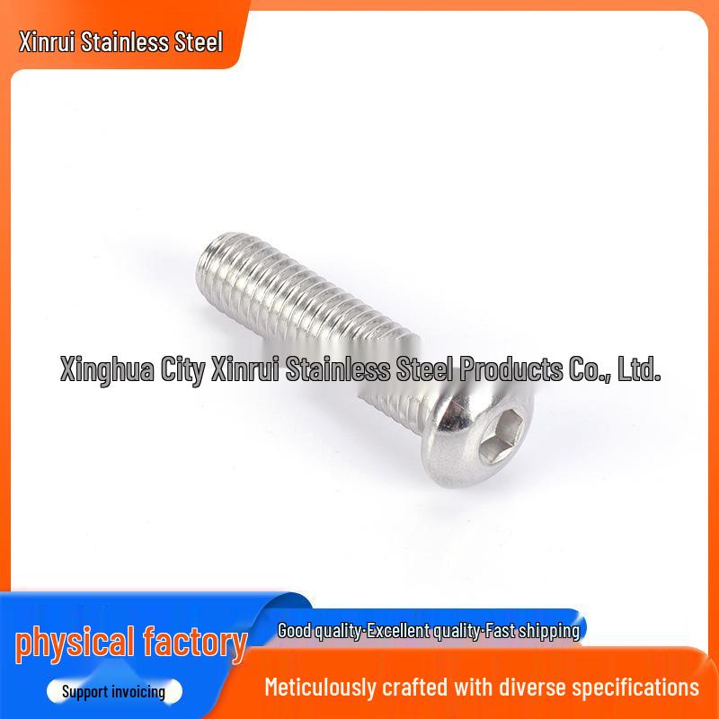 ISO7380 304 Stainless Steel Pan Head Hex Socket Bolt, M4-M12