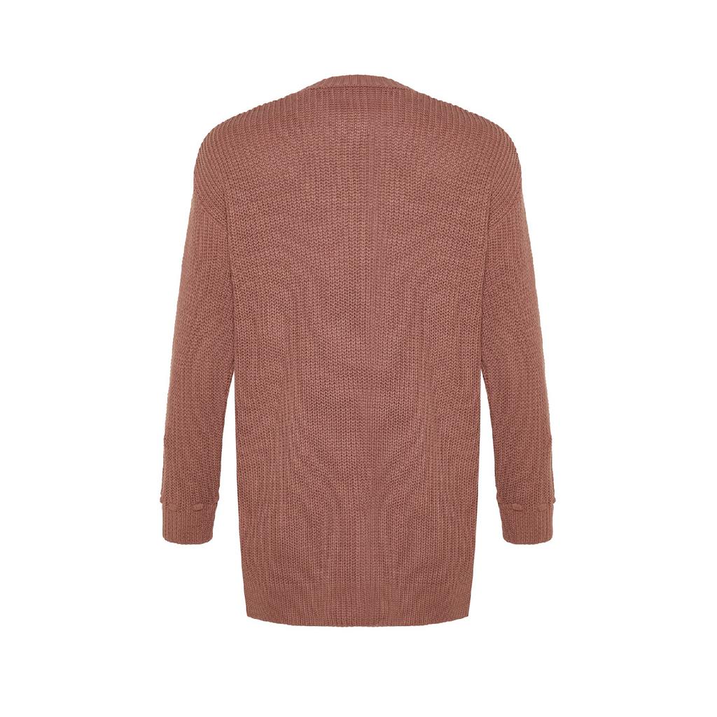 Pulover tricotat Tiko Thessaloniki, cu ajură și ciucuri Dusty Rose Tctaw24ak00150