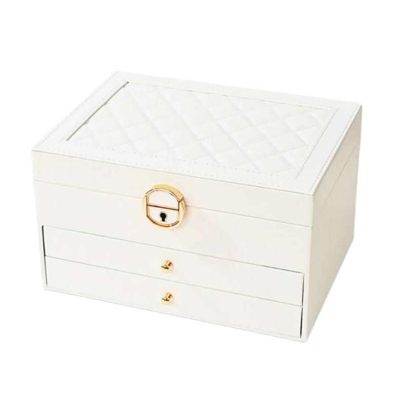Elegant Jewelry Holder Spacious Multi Tiered Necklace and Earring Organizer with Compartments Jewellery Stoarge Box