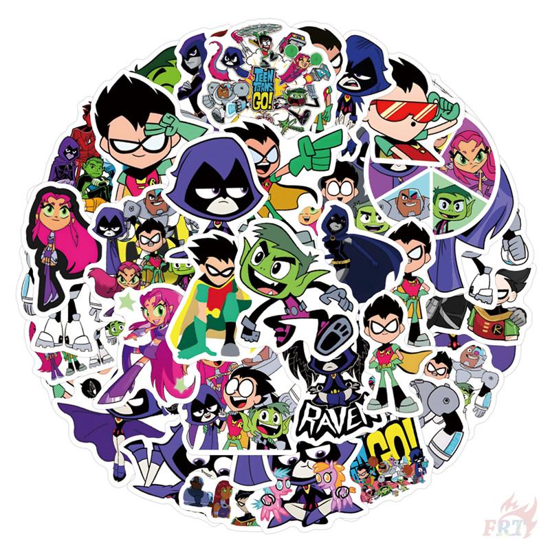 50Pcs/Set Teen Titans Go Stickers DIY Fashion Waterproof Doodle Decals Stickers