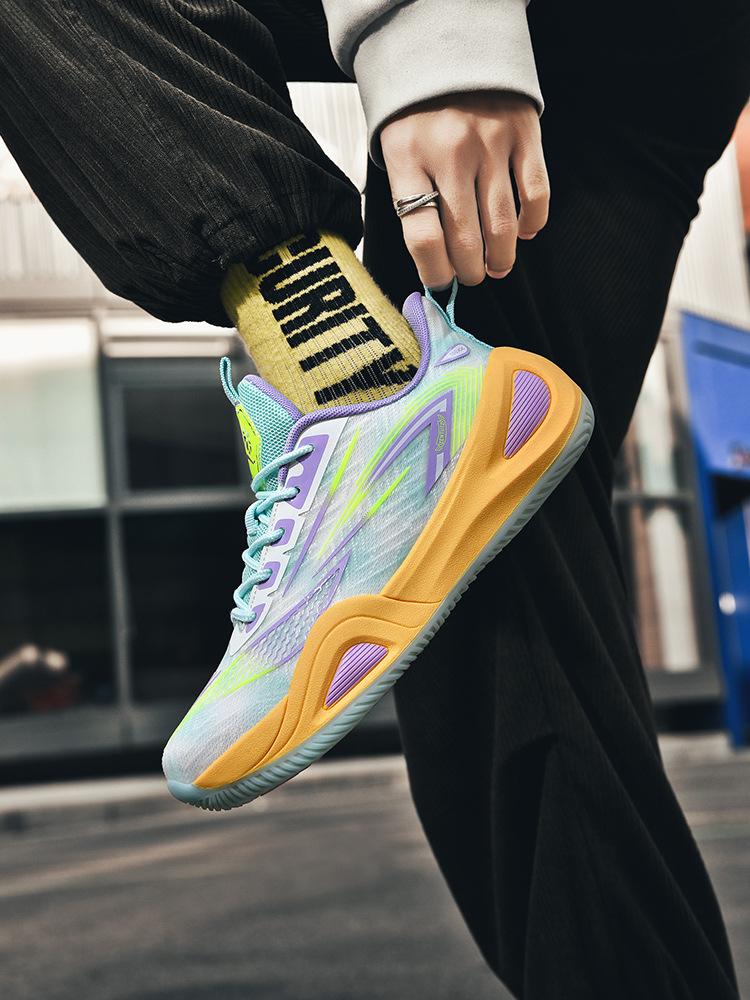 Basketball Shoes Couple Summer New Breathable Wear-resistant Sports Shoes Non-slip Training Shoes Youth Cement Non-slip