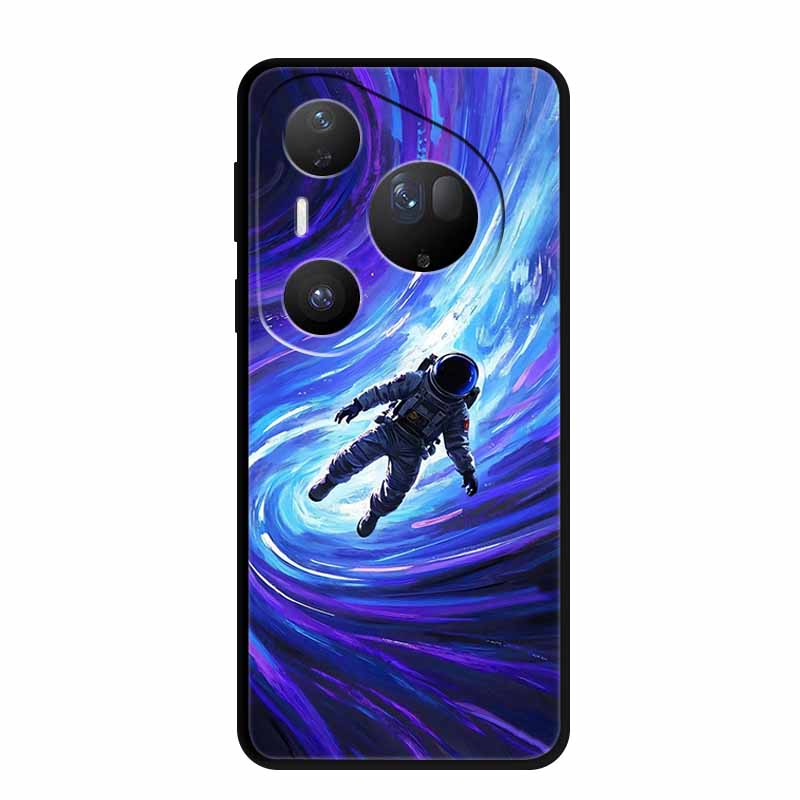 Flower Phone Case For Huawei Pura 70 80 Pro Plus Silicone TPU Cover for Pura80 Pro+ Pura70 Ultra Para Black Back Soft Protector