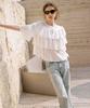 Dyuidyui Frill Slub Knit_White