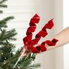 Velvet Spiral Christmas Stems Red White Green Spiral Christmas Tree Picks DIY Crafts for Wreath Fireplaces Vase Filler Holiday Ornament