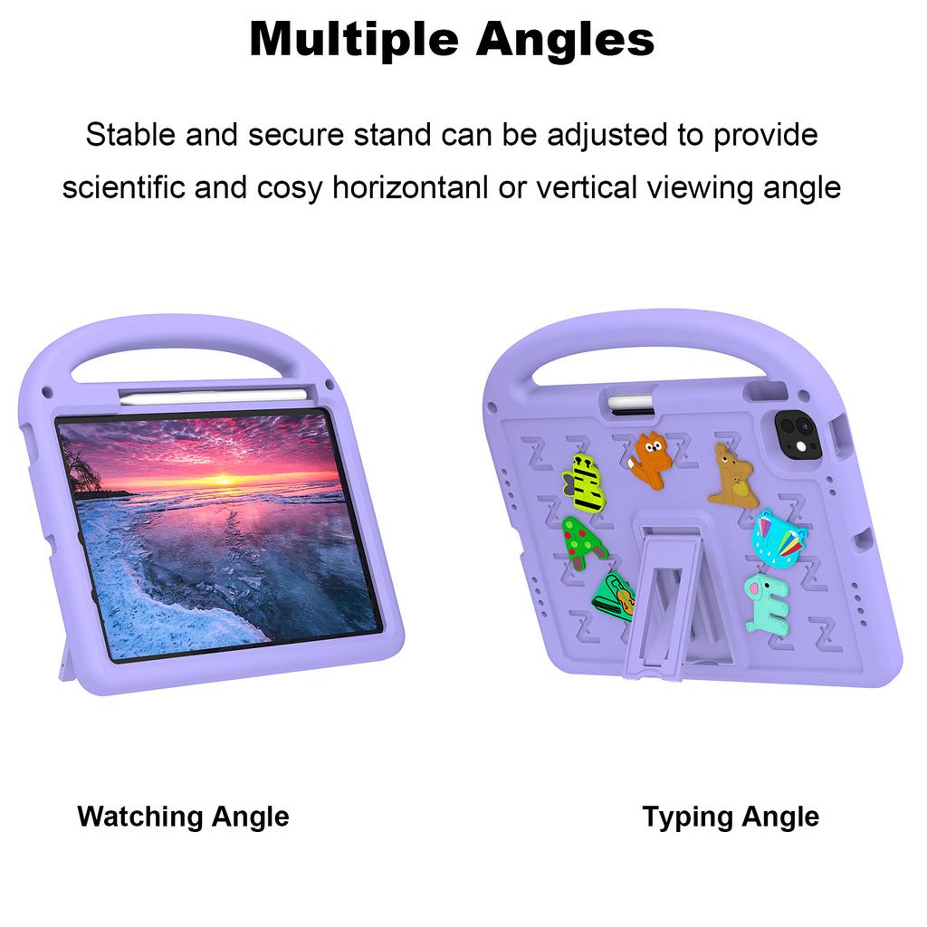 For iPad Air 11 (2025)/(2024)/iPad Pro 11 (2024) Kickstand Case EVA+PC Tablet Protection Cover