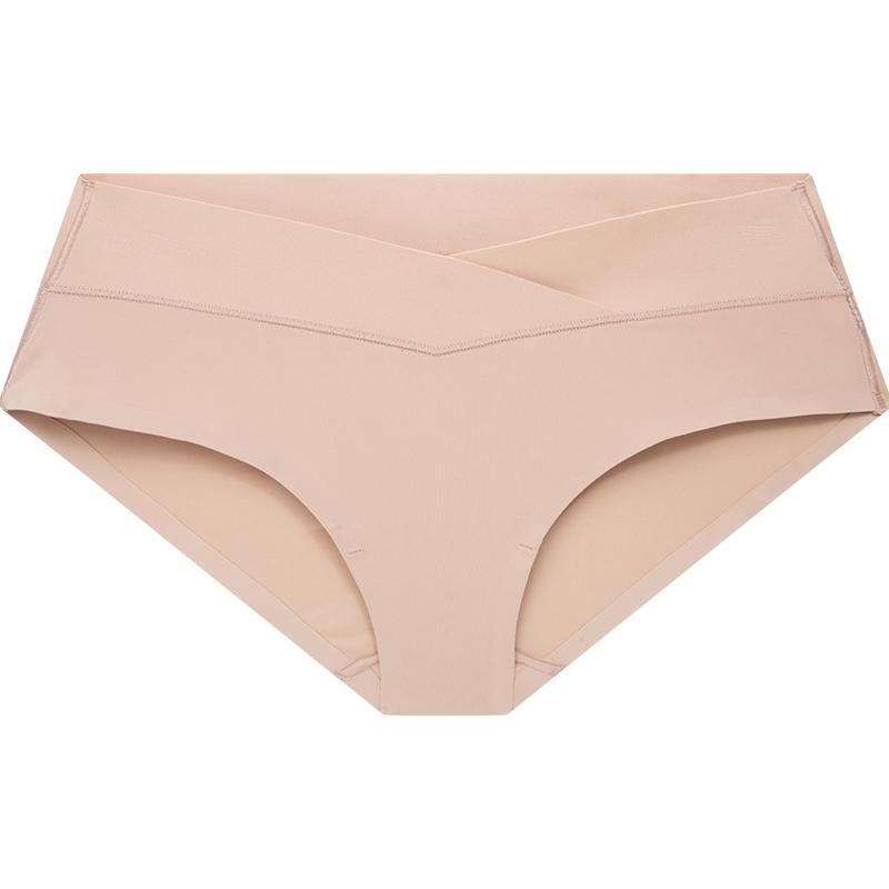 Calvin Klein Comfortable Seamless High Elasticity Sexy Anti-Cramping Half-Coverage Triangle Underwear Women underwear Nude QF6357AD-7NS