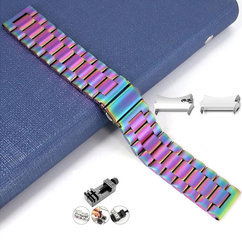 No Gaps Stainless Steel Band for Samsung Galaxy Watch7 6 4 Classic 46mm 47mm/Watch4 5 Pro 44mm 40mm Strap Curved End Bracelet