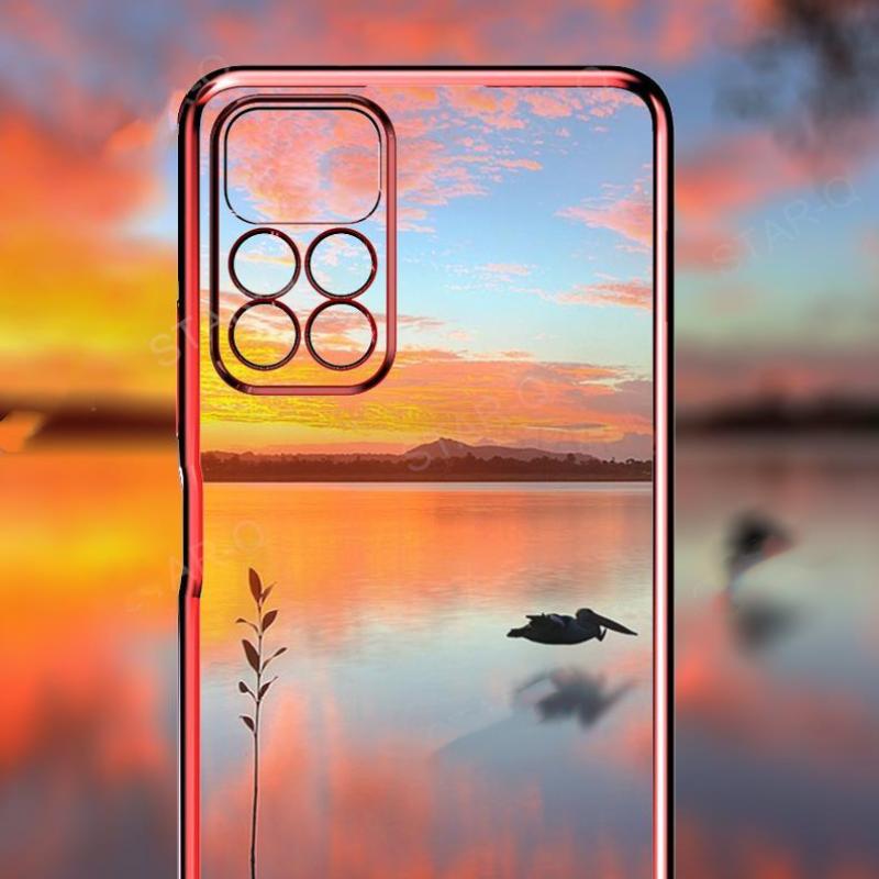Luxury Plating Transparent Soft Case For Xiaomi Redmi Note 11 Pro Plus 10 9 8 Silicone Cover Redmi Note11 S 10s 11s 9a 9c K20